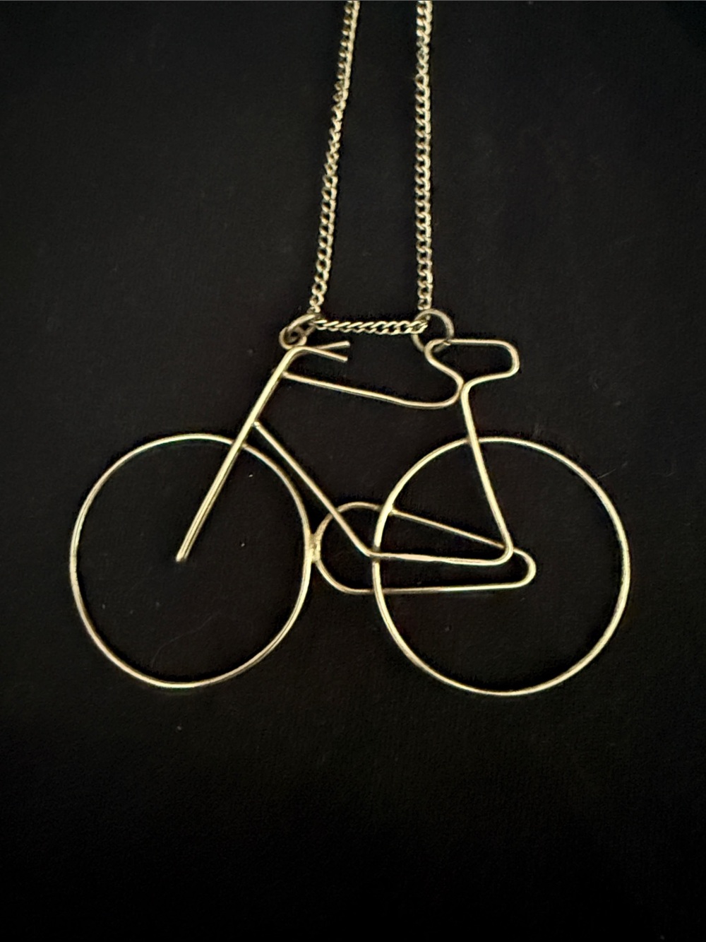 925 Bicycle Pendant Necklace